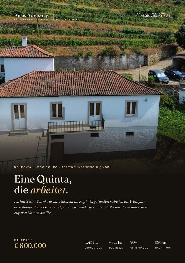 Exposé Quinta im Douro-Tal